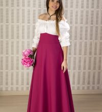 Falda b,asica I Fucsia